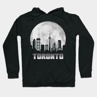 Toronto Canada Skyline Full Moon Hoodie